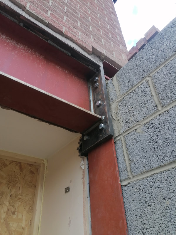 Steel column connection for this RSJ beam 