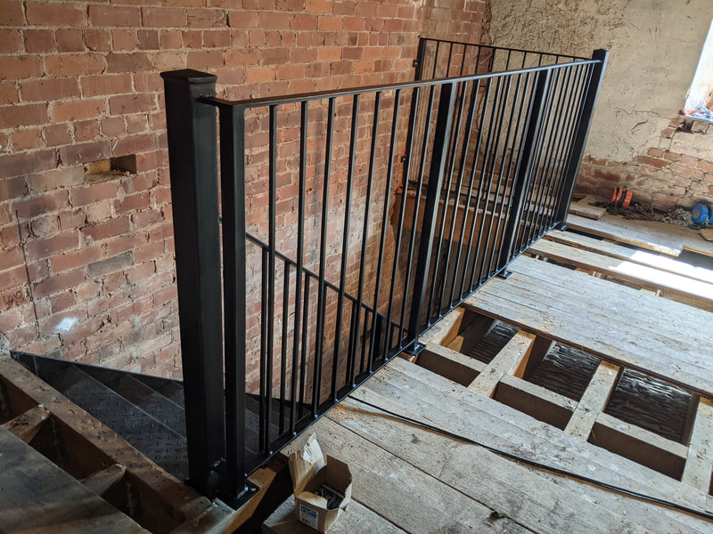 Internal access steel staircase 