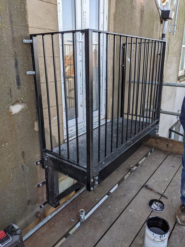 Metal juliet balcony for this flat conversion in Bristol