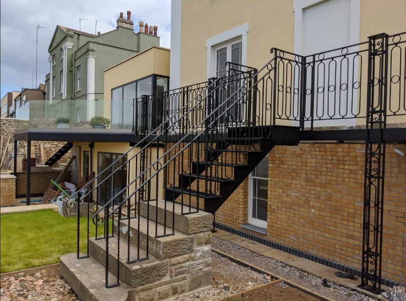 Steel railing balustrade in Clevedon, Bristol